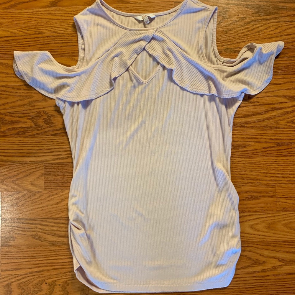 Maternity Blouse with cold shoulder sleeves